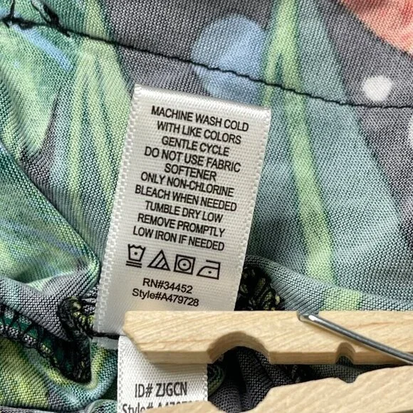 Cuddl Duds Cool & Airy Ultra Patch Pocket Wrap In Tropical Women's M Jungle - Picture 7 of 11